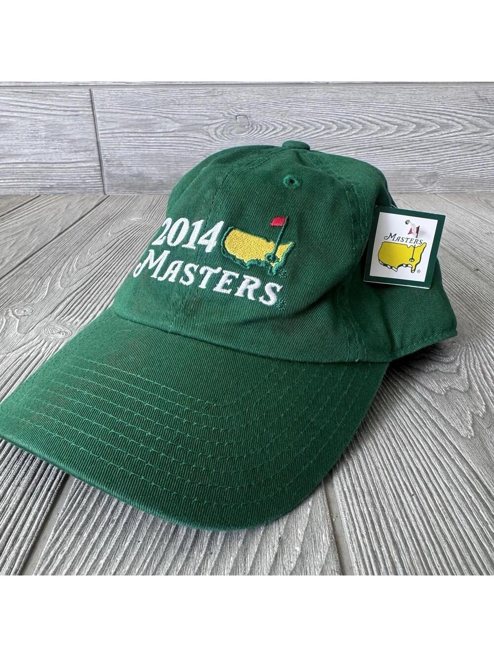 Masters 2014 Hat Cap Strap Back Mens One Size Green Golf Augusta American Needle
